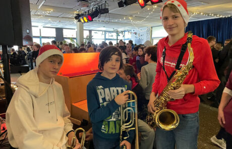 Drei Mitglieder der Bigband